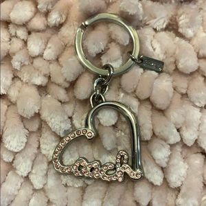 Coach heart keychain
